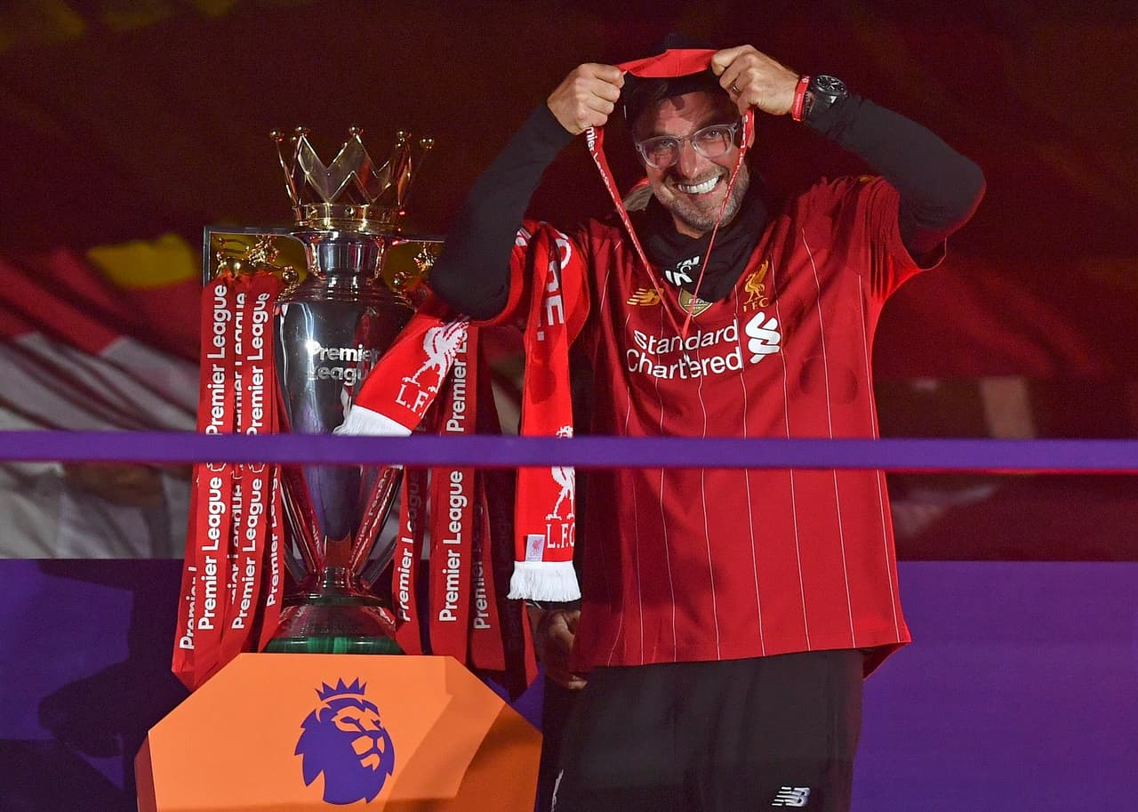 Las mejores imágenes de los festejos del los campeones de la Premier League 2019-2020.