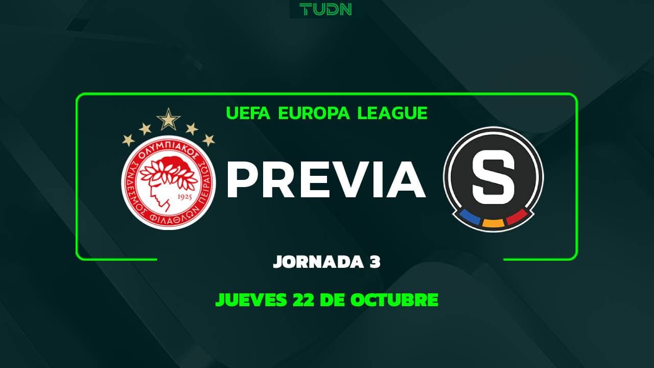 Olympiacos vs. Sparta Praga: A qué hora y dónde ver el partido de la Jornada 3 en la UEFA Europa League 2026-2027
