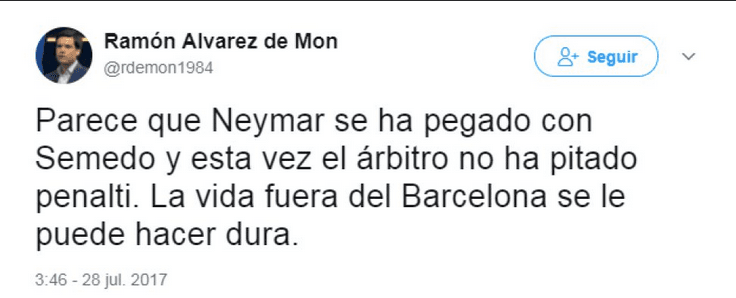 La pelea entre Neymar y Nélson Semedo durante un entrenamiento del Barcelona en Estados Unidos ha provocado al reacción de los usuarios en las redes sociales, que se burlan del jugador por su relación con el defensa portugués en medio la novela por su posible traspaso al PSG.