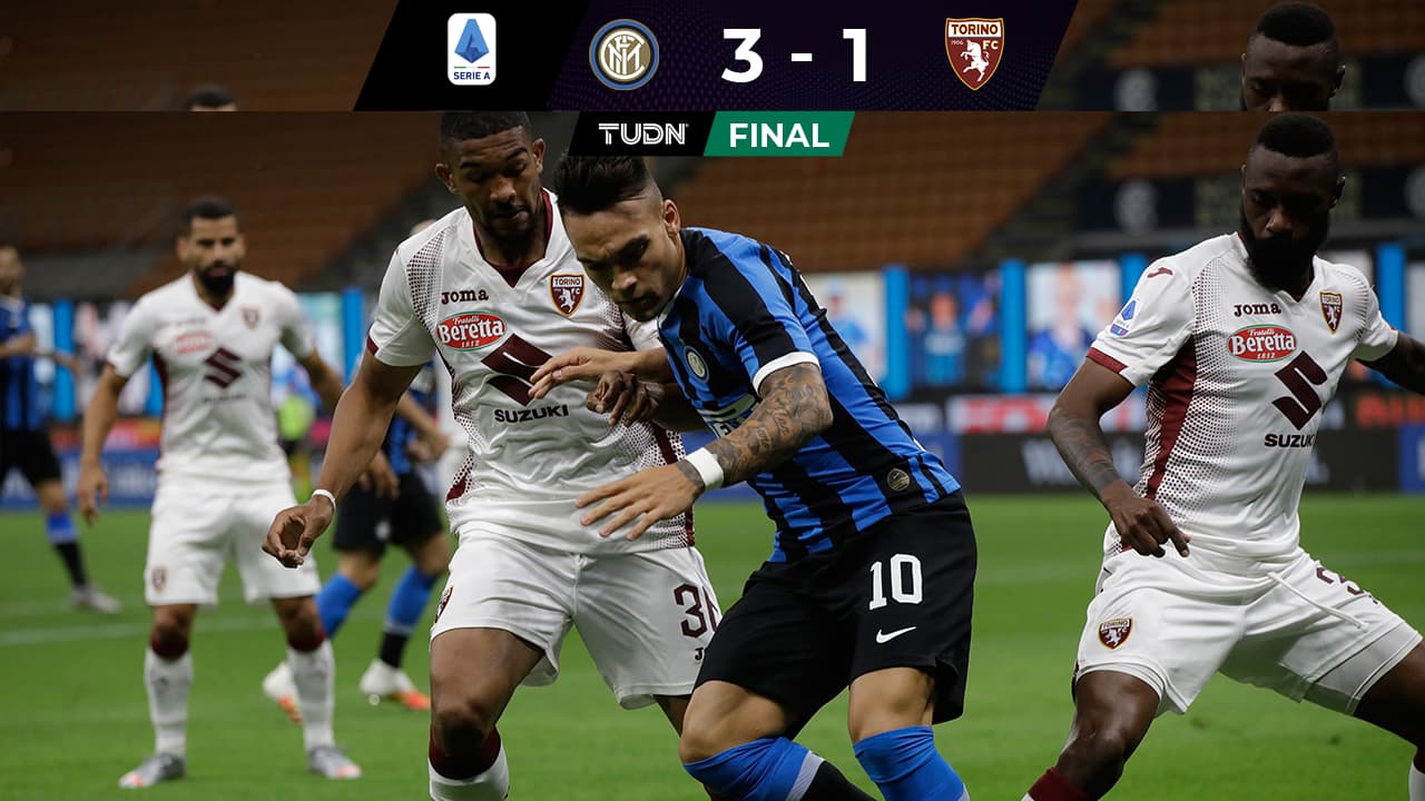 Inter remonta para batir al Torino y se coloca 2° en la Serie A