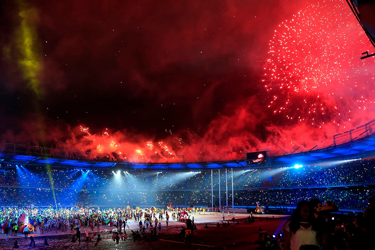 Con fuegos pirotécnicos se cerraron los Juegos Centroamericanos y del Caribe en Barranquilla.