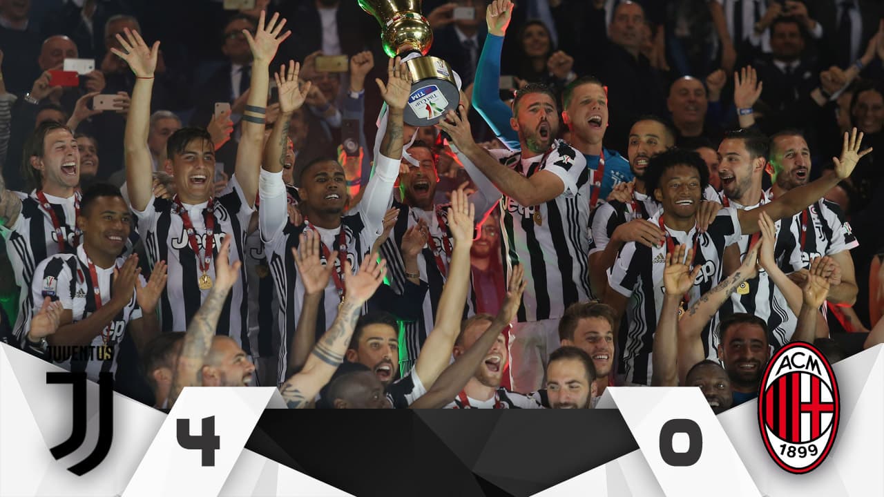 Juventus venció al Milan y conquistó la Copa Italia