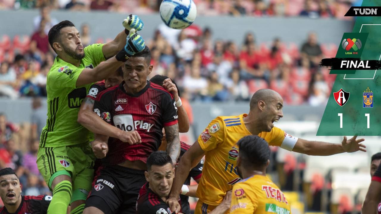 Con agónico gol de Dueñas; Tigres le arrebató un punto al Atlas