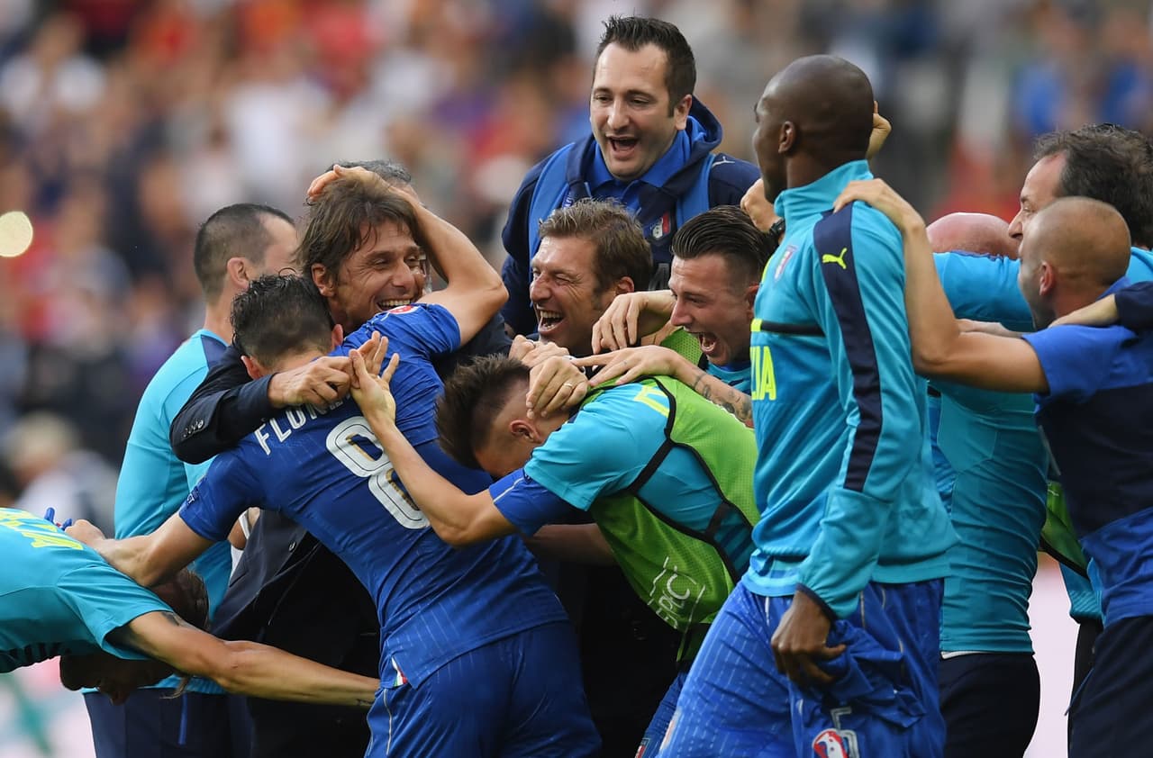 El equipo italiano de Antonio Conte le ganó a España, Piqué incluido, Jordi Alba y Sergio Buisquets 2-0, en la Eurocopa 2016 en La Ronda de los 16.