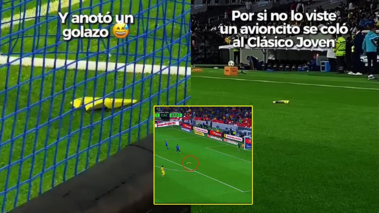 Aficionado roba el show con avión de papel en América vs. Cruz Azul