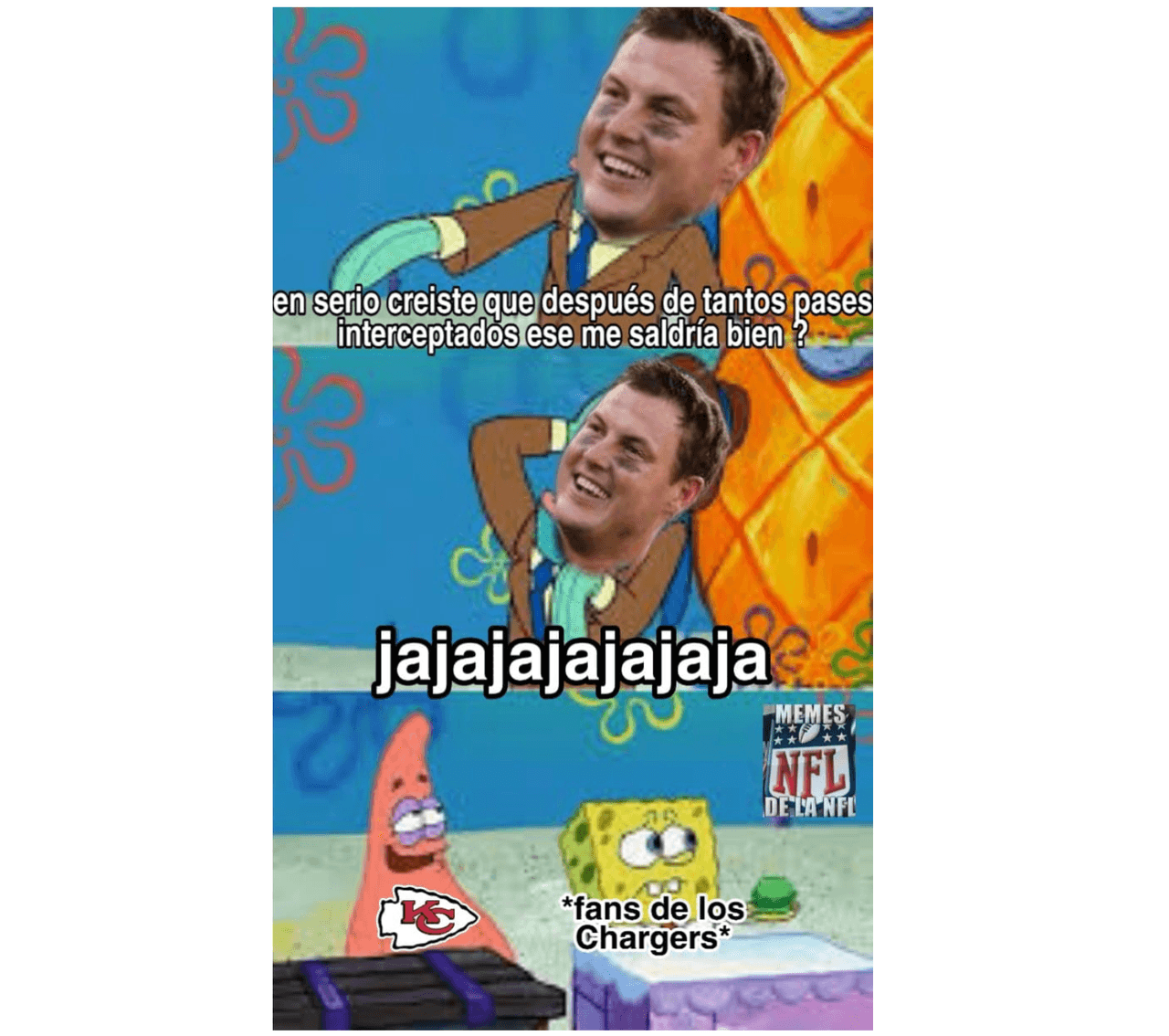 Kansas City Chiefs vencieron 24-17 a Los Angeles Chargers y estos son los memes que nos deja la visita de la NFL en México.