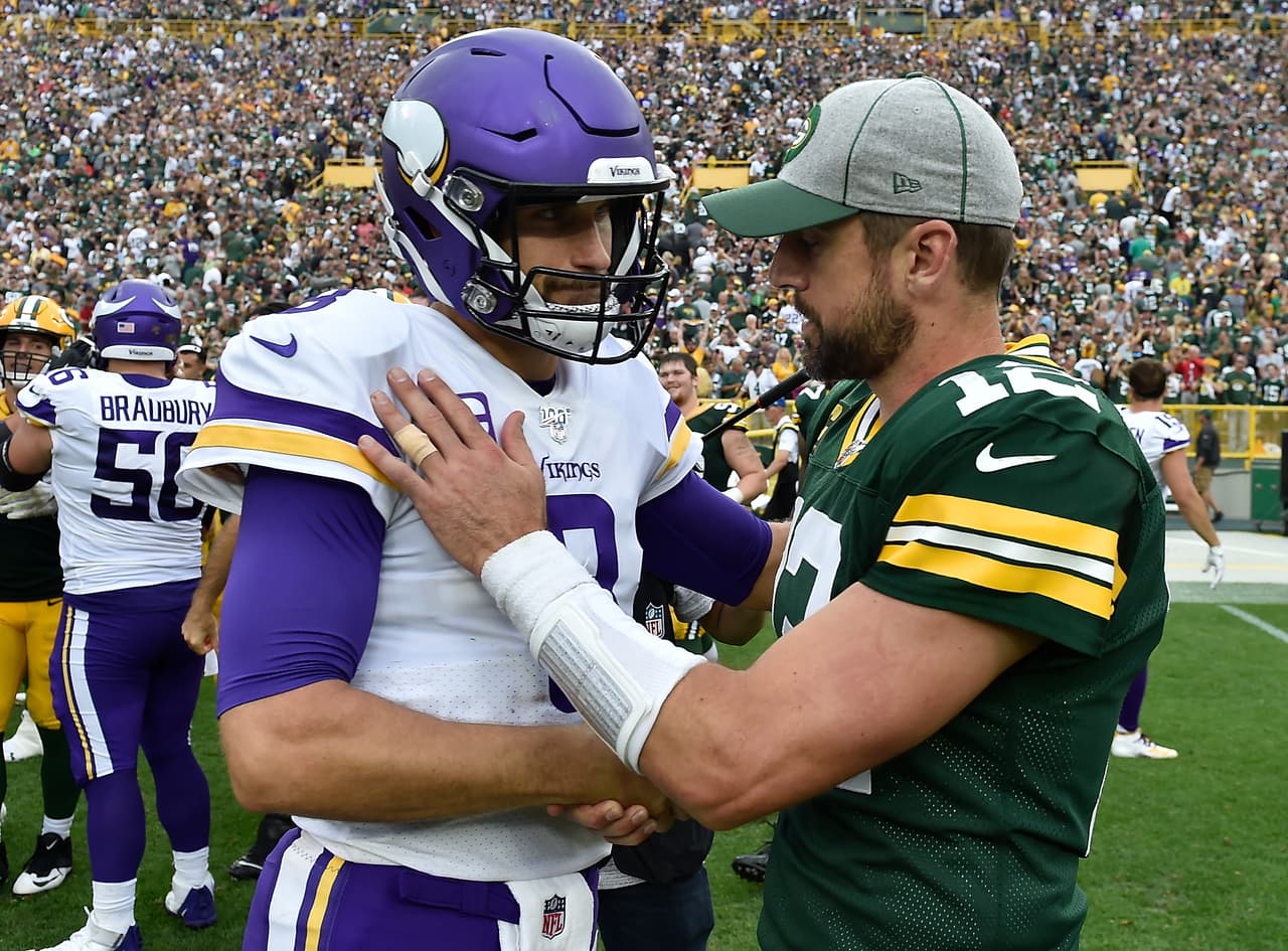 Los Green Bay Packers y los Minnesota Vikings son primero y segundo, respectivamente, de la División Norte de la Conferencia Nacional. Sus números son 11-3 y 10-4.