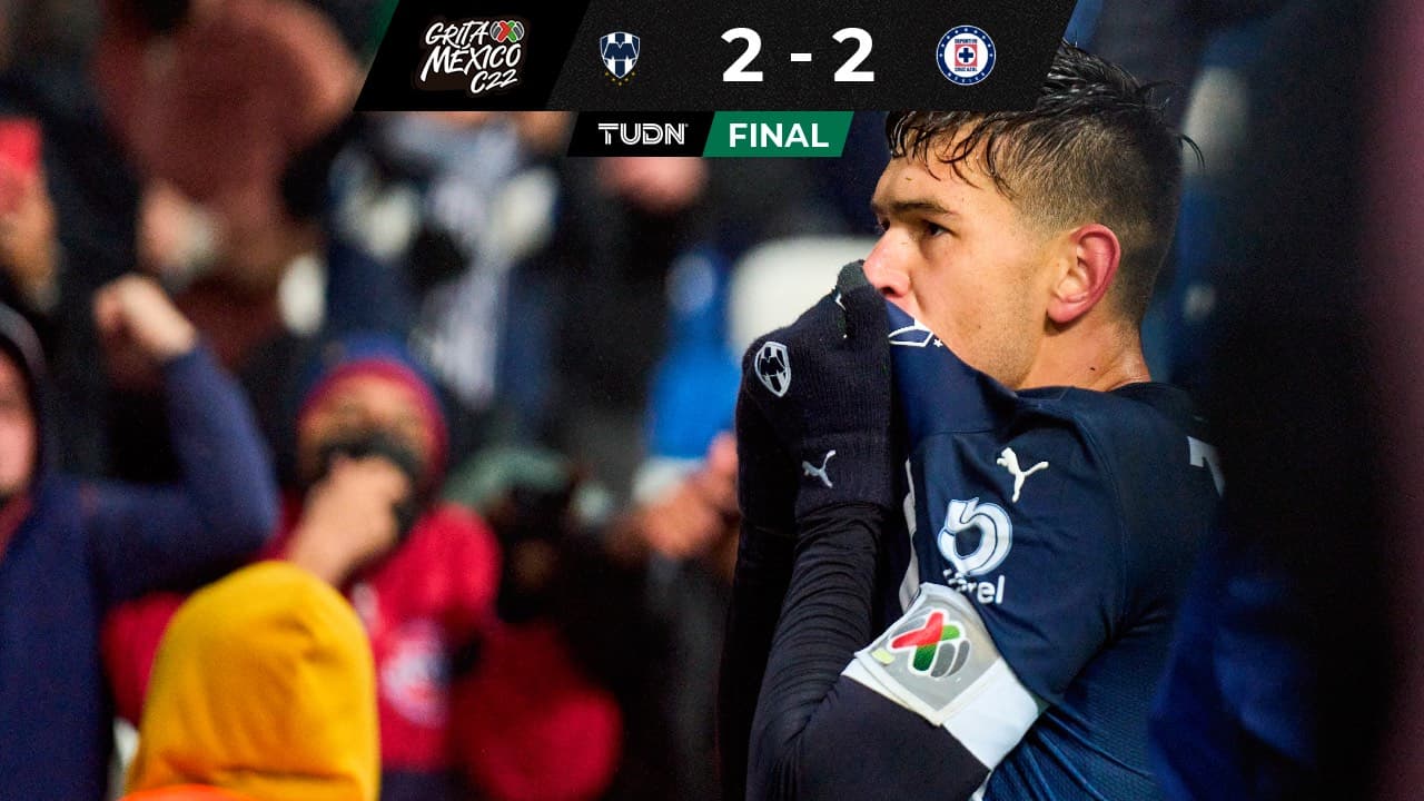 ¡Qué drama! En tiempo agregado, Monterrey le empata a Cruz Azul