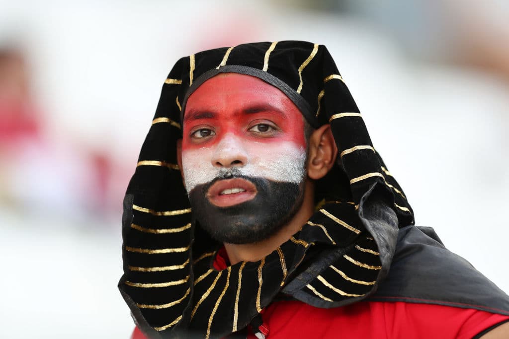 Los seguidores de Egipto y Arabia Saudita disfrutan de su último partido en su tercera presentación en el grupo A del Mundial de Rusia 2018.