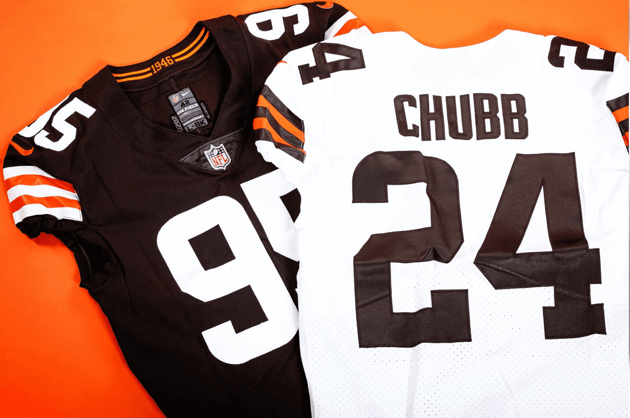 Así luce la nueva imagen de los Browns, con algunos ajustes en las combinaciones y cambio de tipografía de los números.