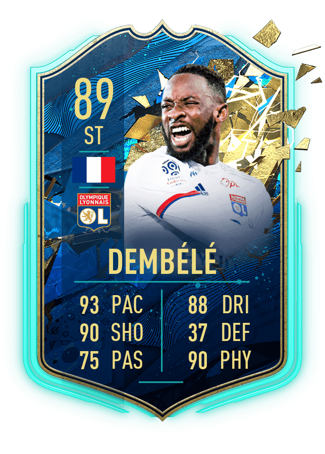 El francés, Mousa Démbéle, es el atacante que encabeza al Lyon y los fans lo reconocen.