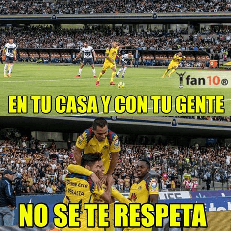 El partido entre Pumas y América, con las críticas al árbitro y con el recuerdo de un Chivas eliminado, dieron algunos de los memes de la jornada de cuartos de final de Liga MX.