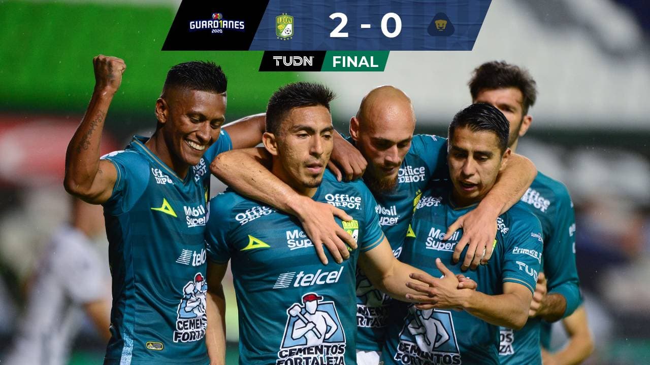 ¡Qué bien juega el León! Ahora vence a Pumas que pierde el invicto