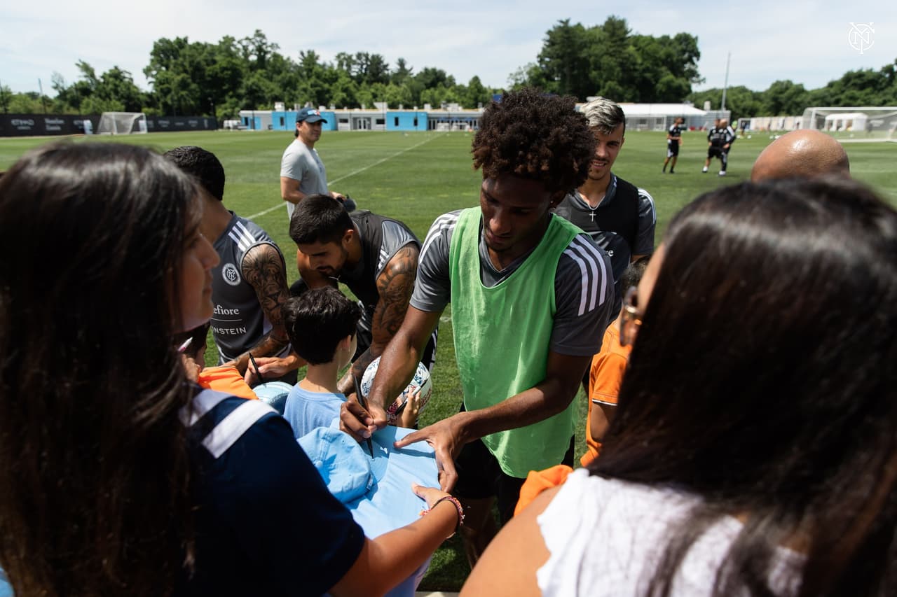El equipo celeste entrenó esta semana en la City Football Academy de Orangeburg (Nueva York) frente a varios de sus aficionados.