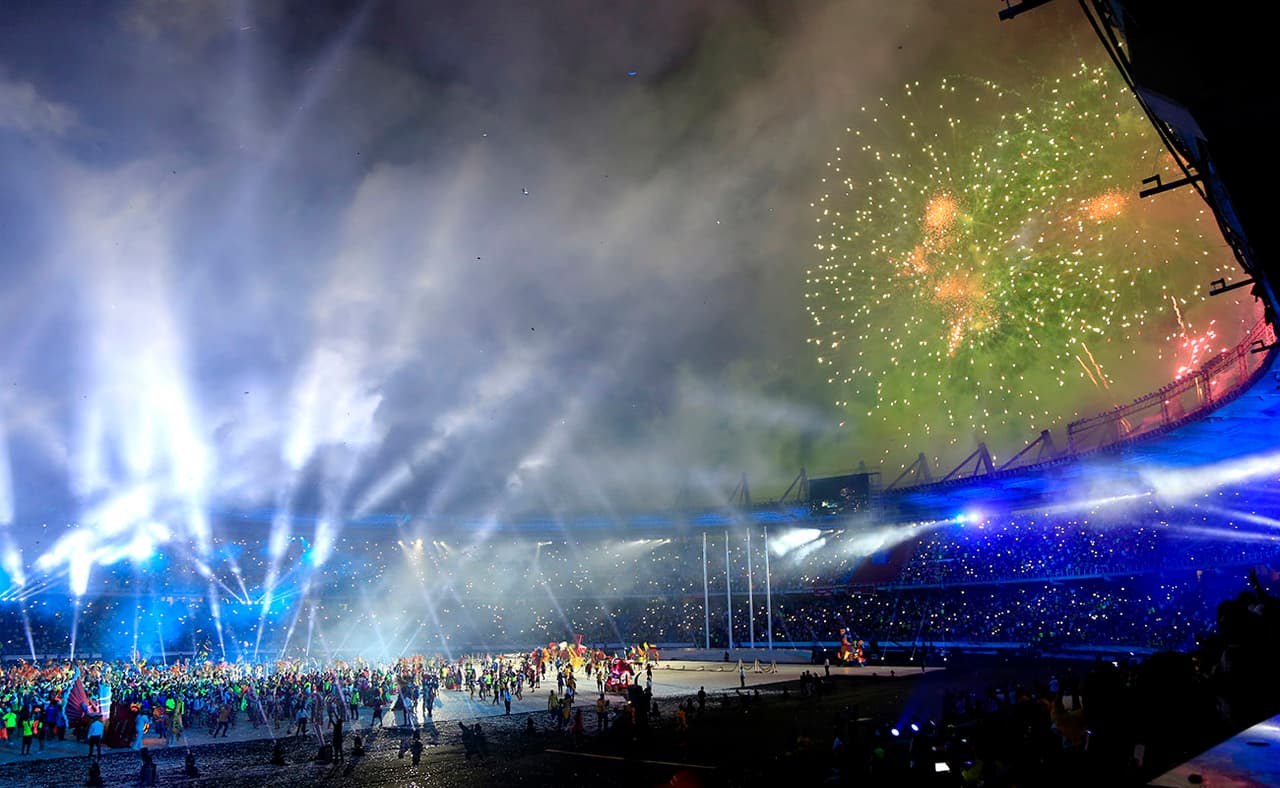Con fuegos pirotécnicos se cerraron los Juegos Centroamericanos y del Caribe en Barranquilla.