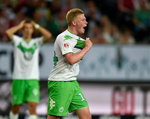 Kevin De Bruyne fue el héroe del triunfo del Wolfsburgo.