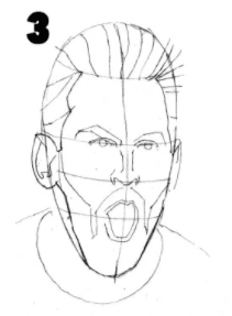 Se detallan algunos rasgos como los ojos, la boca o la barba.