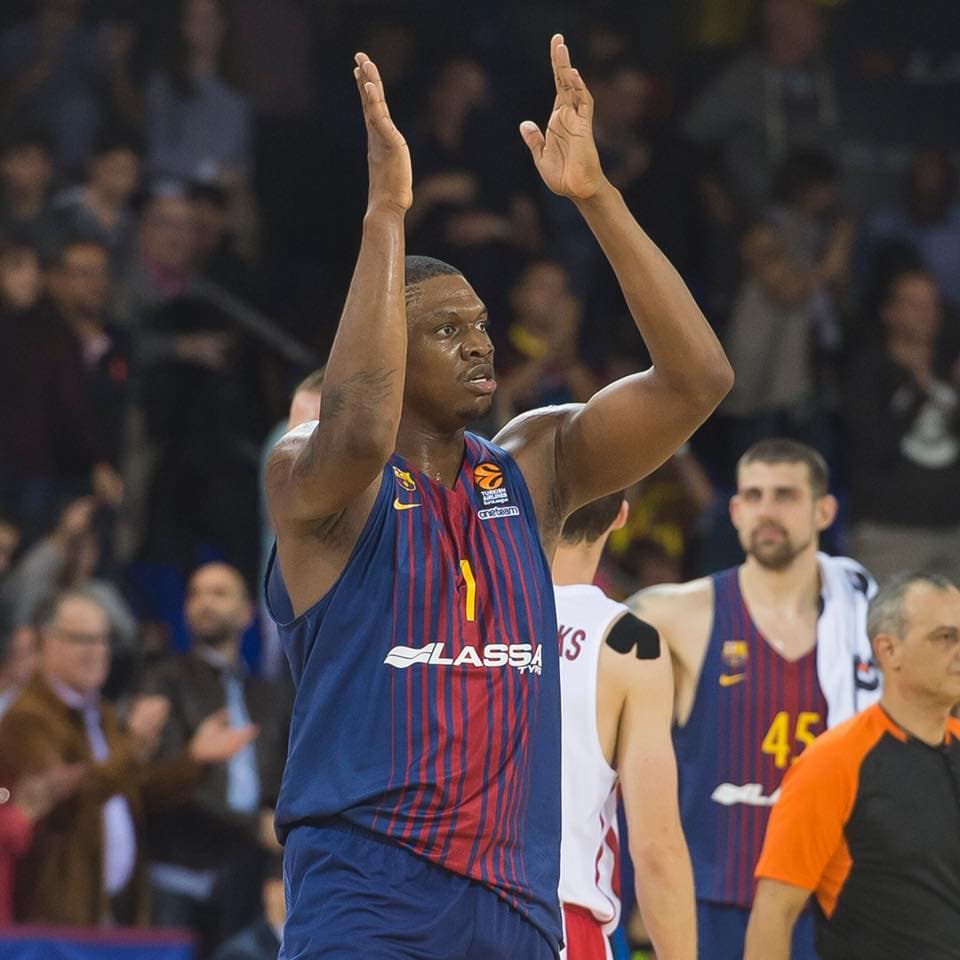 Barcelona Basket (España) - Kevin Seraphin, Víctor Claver y Chris Singleton.