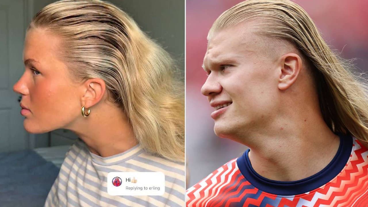 ¡Qué historia! Influencer catalogada como la doble de Haaland