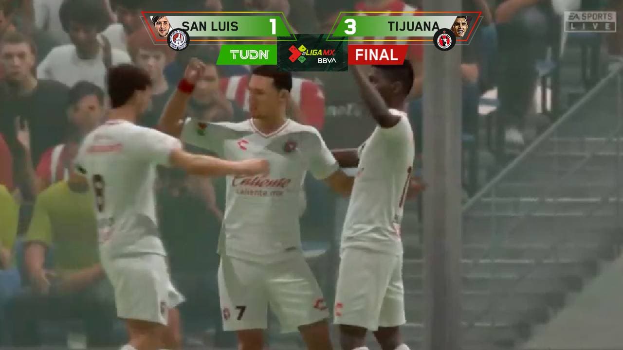 Xolos le hace la maldad al San Luis que queda sexto en la eLiga MX