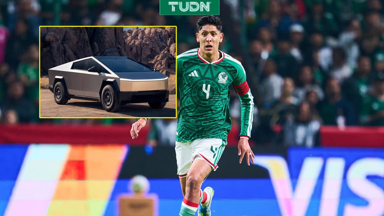 Edson Álvarez derrama lujo al llegar al CAR en una Cybertruck