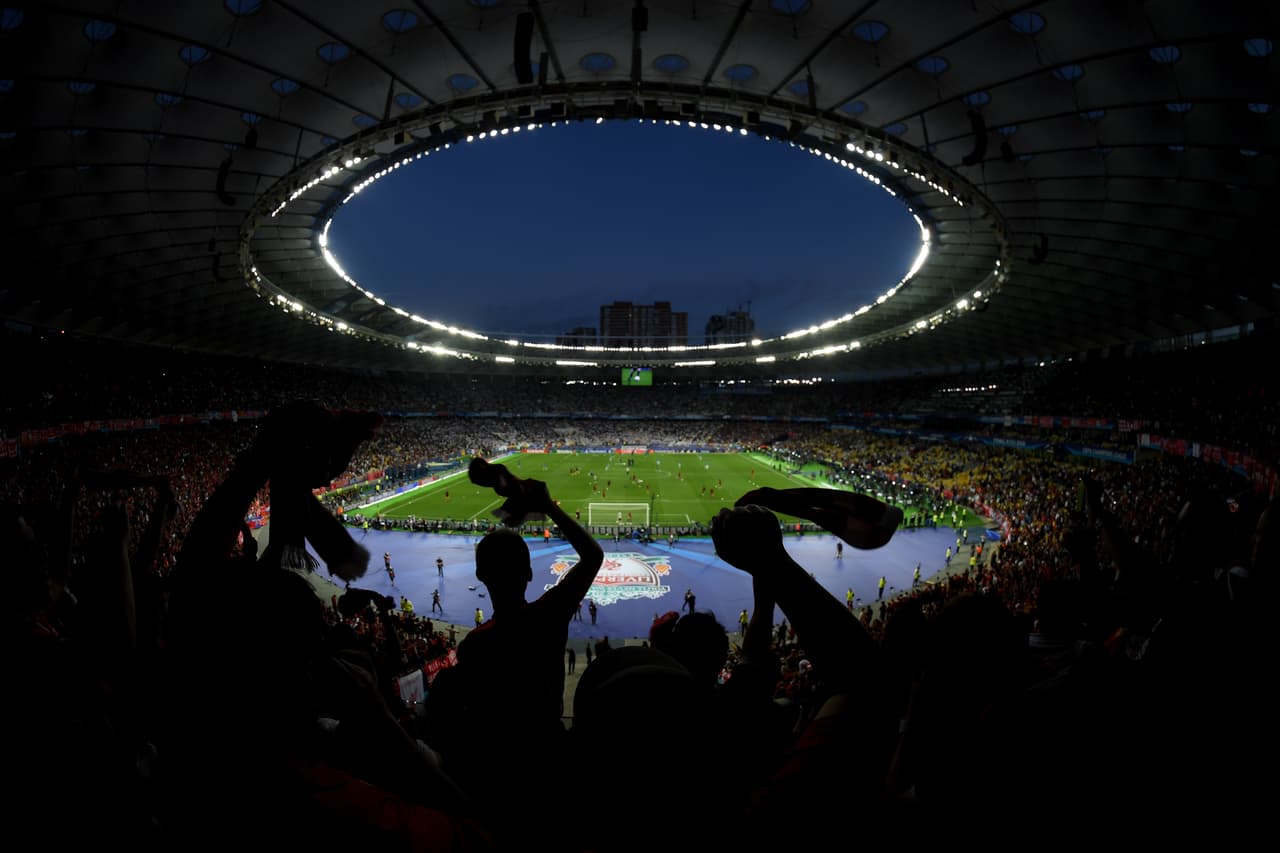 Así luce el imponente estadio de Kiev.