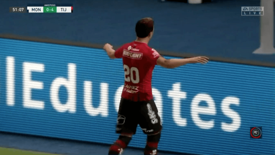 ¡Qué goliza! Los Xolos humillaron a los Rayados de Luis Cárdenas 0-6 y Carlos Higuera disgue demostrando que es u crack en el torneo virtual.