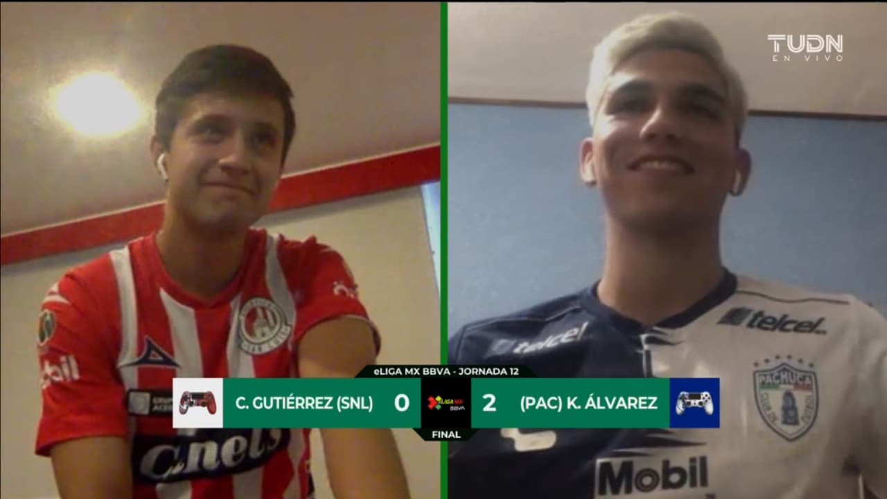 Carlos Gutiérrez cayó 0-2 ante Kevin Álvarez y Pachuca escala al segundo puesto del futbol virtual.