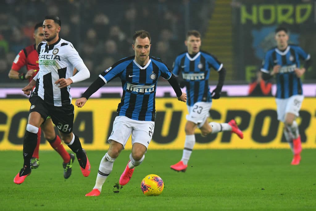El Inter venció 0-2 al Udinese en el debut del nuevo refuerzo Christian Eriksen.