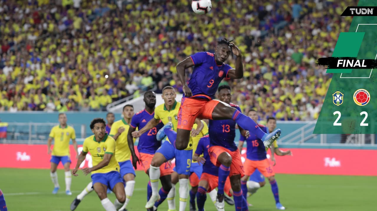 Neymar reaparece y anota para que Brasil y Colombia empaten