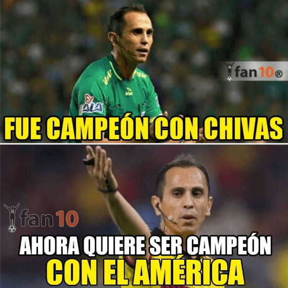 El partido entre Pumas y América, con las críticas al árbitro y con el recuerdo de un Chivas eliminado, dieron algunos de los memes de la jornada de cuartos de final de Liga MX.