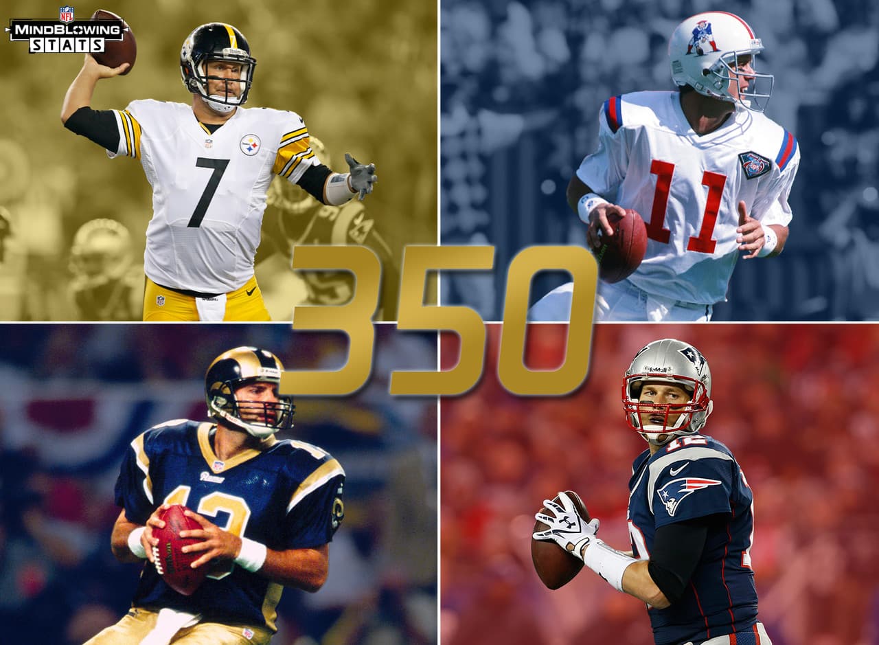 6.- Club de los 350.- Ben Roethlisberger tiene 10 pases completos en el que el balón ha volado al menos 20 yardas en el aire, el máximo número en la NFL. El tiene la oportunidad convertirse en a penas el cuarto quarterback en la historia en lanzar para 350 más yardas en los primeros 3 juegos de una temporada, uniéndose a Drew Bledsoe en 1994, Kurt Warner en el 2000, y Tom Brady en el 2011.