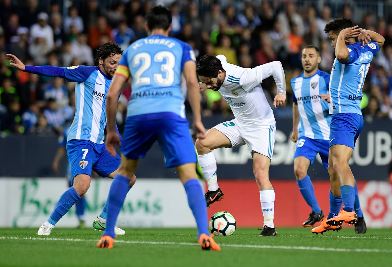 Isco fue el referente en el ataque, pero Málaga no encontró cómo deternerlo.