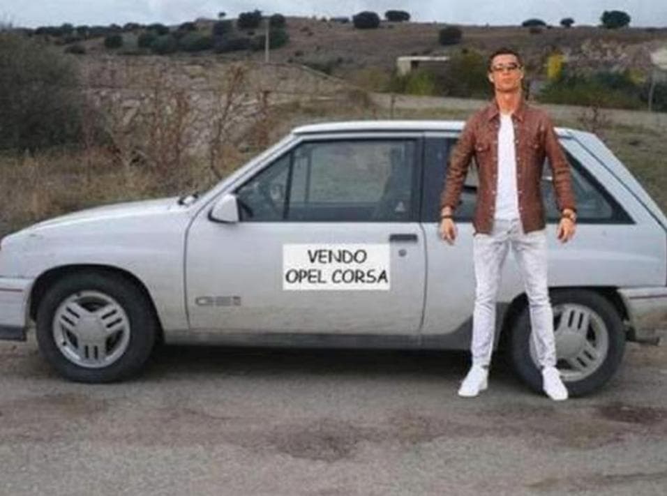 Ingeniosos memes se burlan de foto de CR7 junto a su 'Lambo'