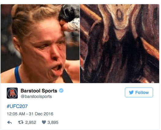 La derrota en 48 segundos de la peleadora no pasaron desapercibidos en las redes sociales.