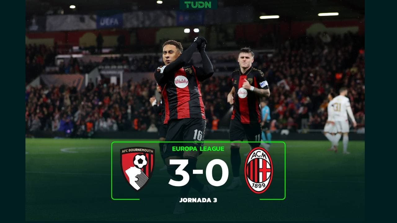 Bournemouth vs. Milan: Goles, resultado y resumen del partido de la Europa League