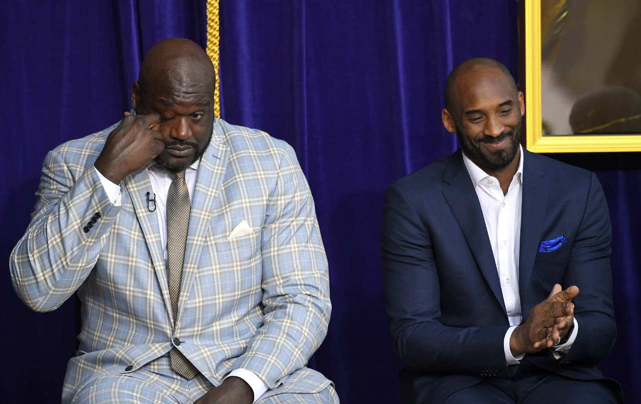 Shaquille O'Neal y Kobe Bryant.