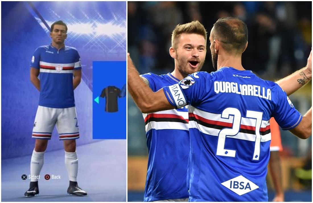 4. Sampdoria (Italia) - Uniforme Local