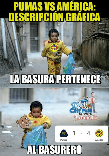 El partido entre Pumas y América, con las críticas al árbitro y con el recuerdo de un Chivas eliminado, dieron algunos de los memes de la jornada de cuartos de final de Liga MX.