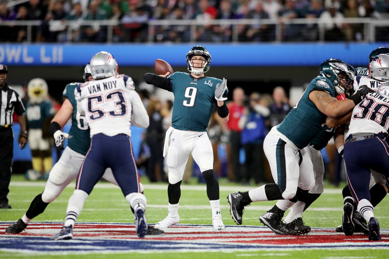 <b>Super Bowl LII (Philadelphia Eagles 41-33 New England Partiots)</b>. Los Pats se vieron sorprendidos por Nicks Foles y unos 'irrespetuosos' Eagles que no permitieron otra hazaña más de Brady y compañía.