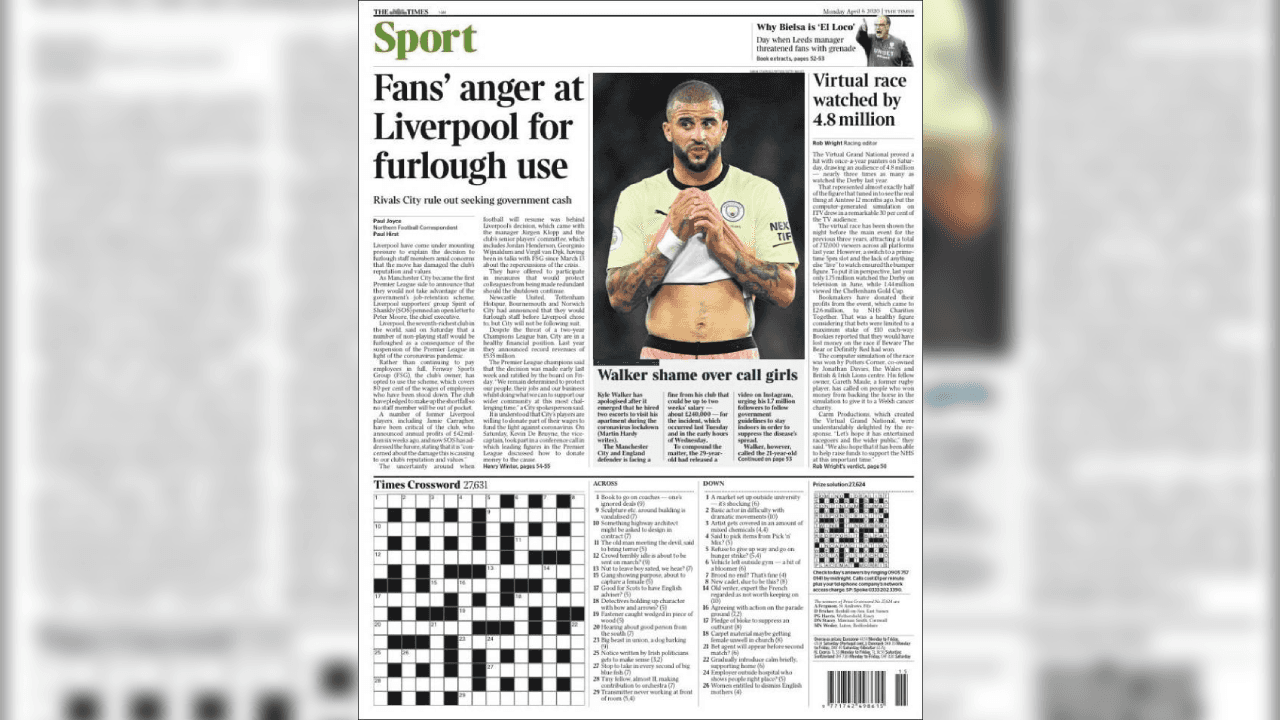 El deporte continúa fuera de actividad y se mantienen las medidas de prevención, pero la prensa escrita ya no centra su atención total en el COVID-19.