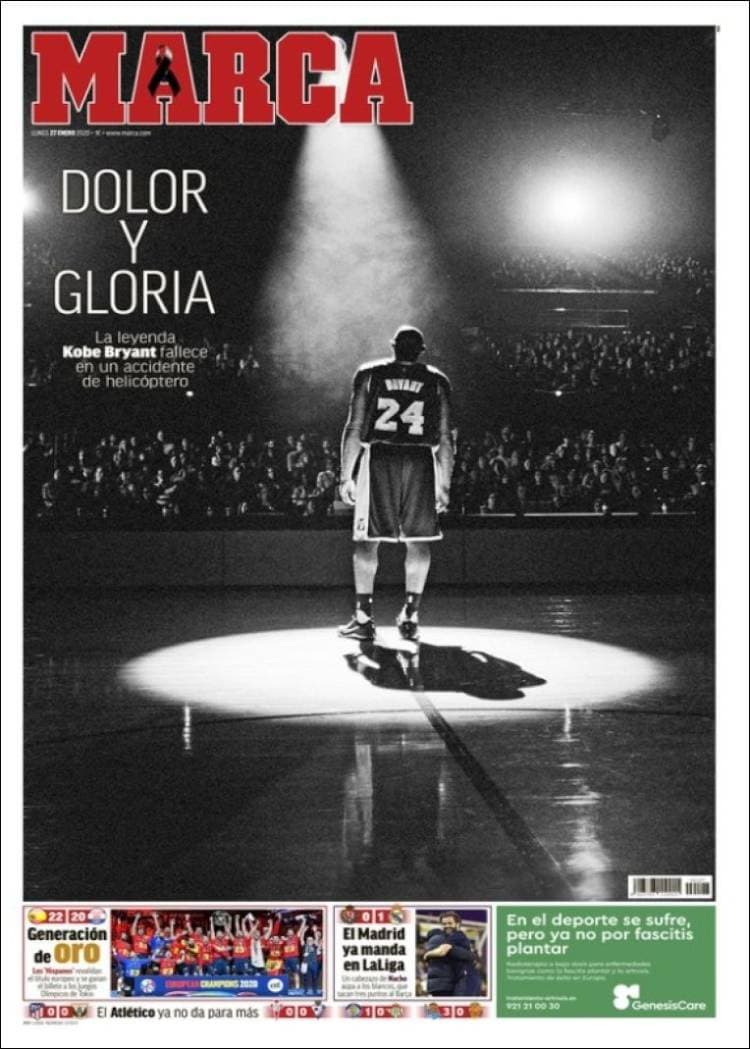 Kobe Bryant paraliza al mundo con su muerte y se convierte en tendencia a nivel internacional.