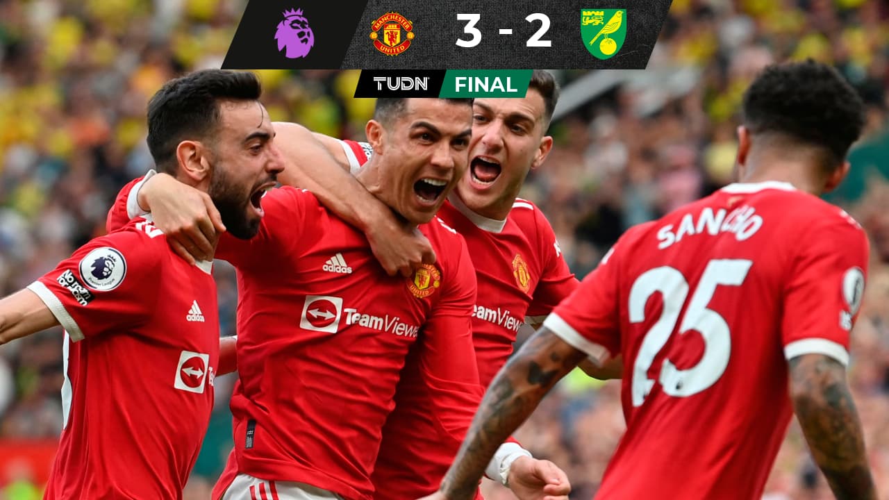 Cristiano Ronaldo anota hat-trick para el triunfo del United sobre Norwich