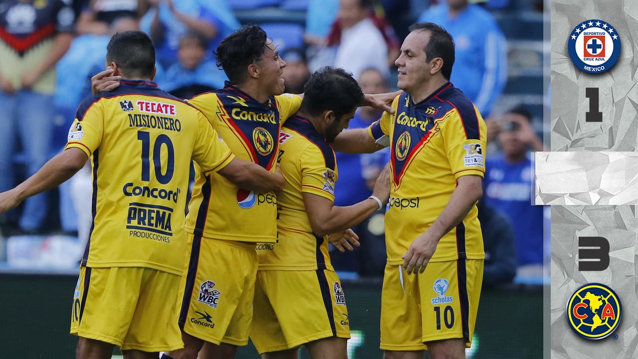 El América venció al Cruz Azul en duelo de veteranos