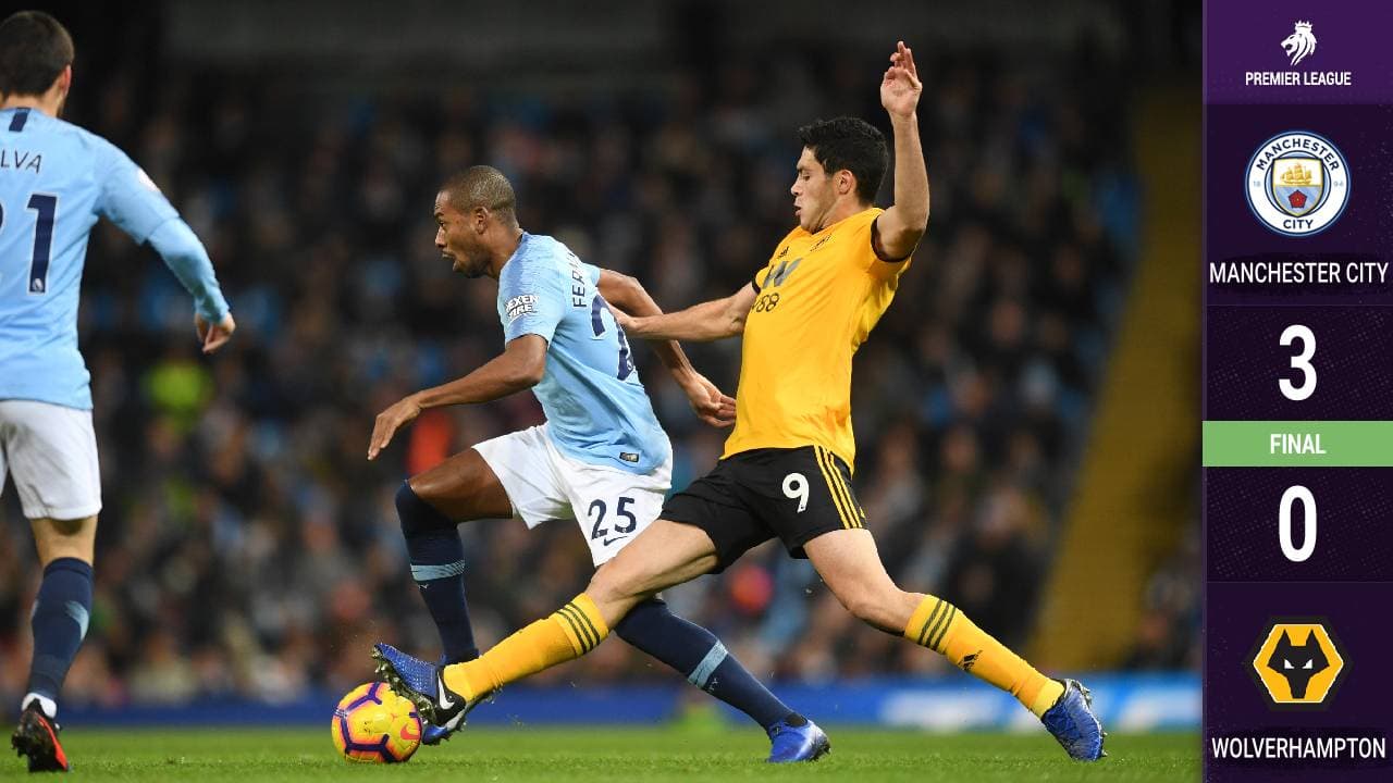El Manchester City se impone al Wolverhampton; Jiménez salió al medio tiempo