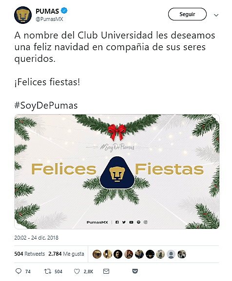<b>Pumas de la UNAM.</b>