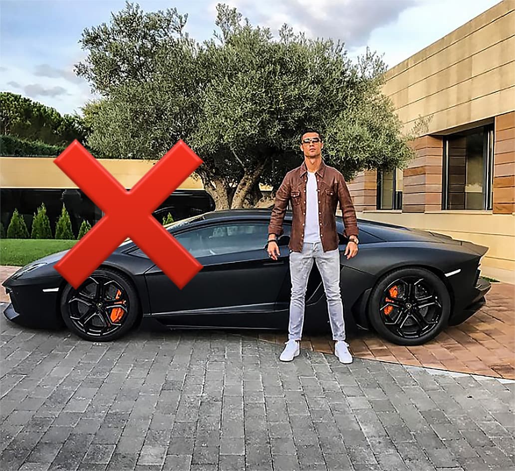 Cristiano habría abandonado su Lamborghini en plena calle.