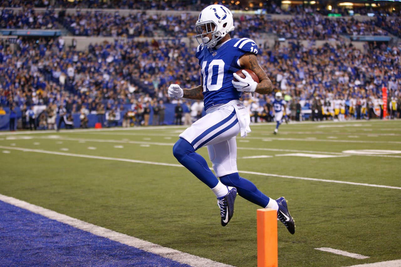 Donte Moncrief sólo tuvo una recepción en el partido, pero fue para conseguir un touchdown de 60 yardas.