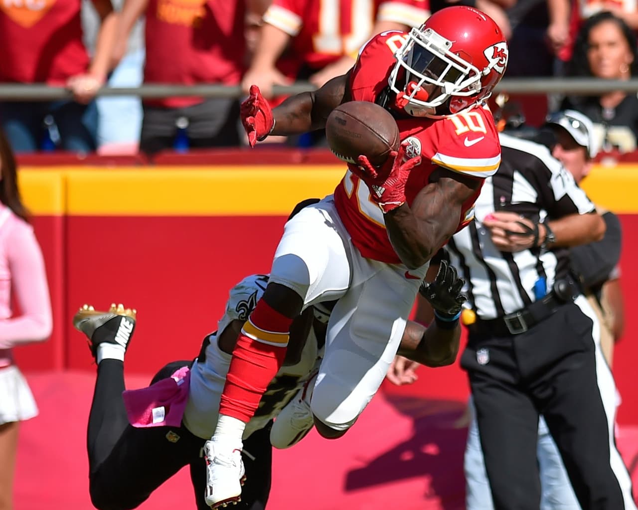 Una de las mejores atrapadas de la jornada.