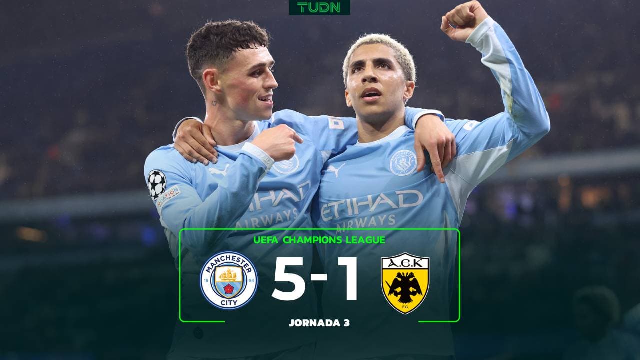 Manchester City vs. AEK Atenas: Goles, resultado y resumen del partido de la UEFA Champions League 2026-2027